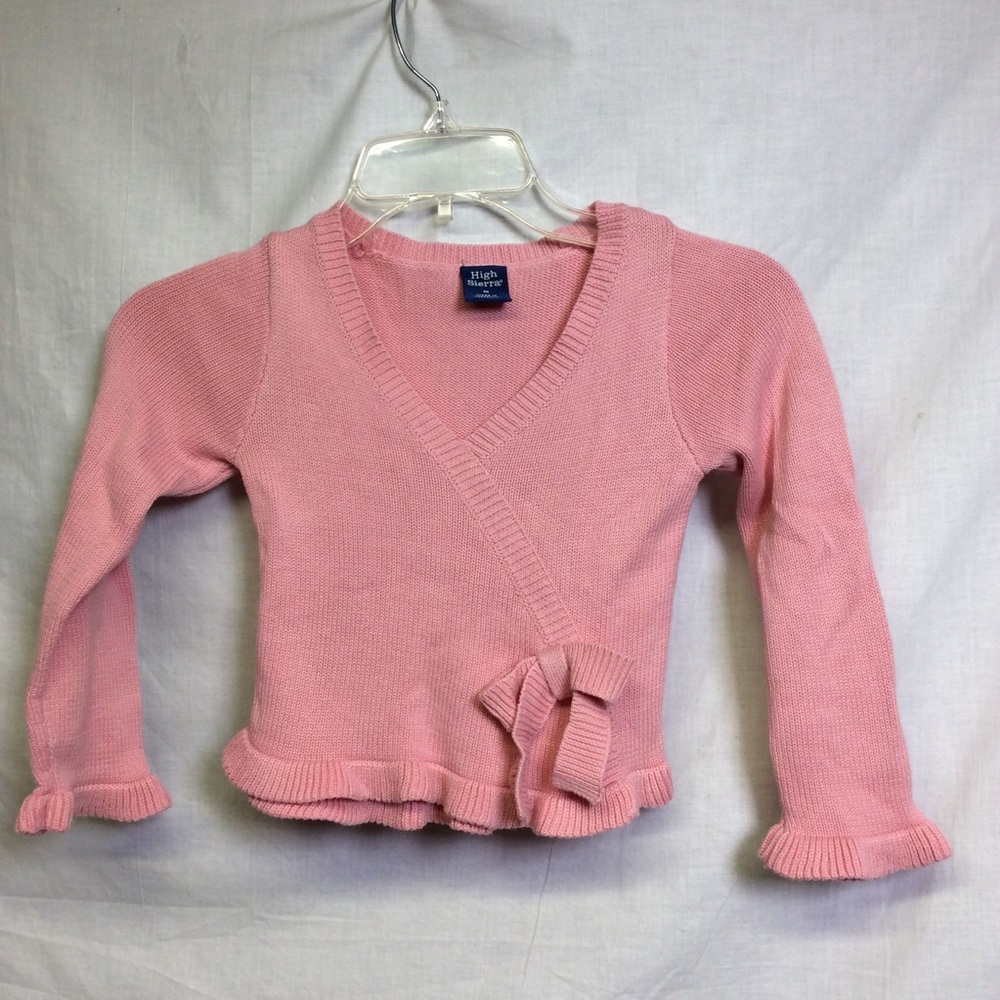 High Sierra Girl Pink V-neck Sweater, Sz M